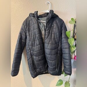 unbranded or ActionHeat battery-powered heated puffer jacket